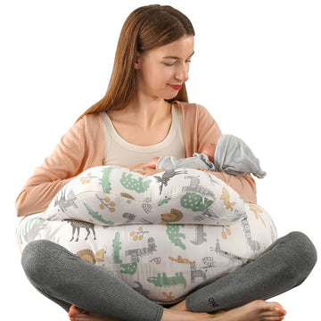 Nursing Pillow for Breastfeeding,Bottle Feeding, Plus Size Breastfeeding Pillows with Adjustable Waist Strap