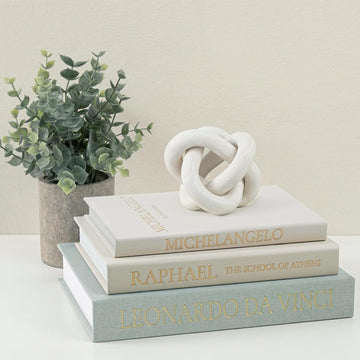 Linen Faux Book Box Set of 3, Decorative Books for Shelves, Fake Books for Decoration with Secret Compartment, Modern