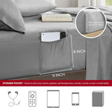 Comforter Sets with Sheets - Bed in a Bag 9 Pieces Teen Bedding Sets , Red and Grey Stripes Bedding Full