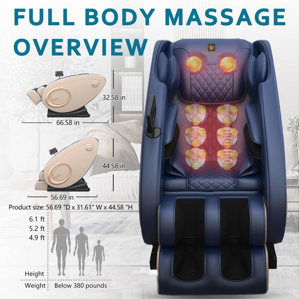 Full Body Zero Gravity Massage Chair with Heat Therapy, 5 Auto Modes, and Remote Control, Ultimate Relaxation for