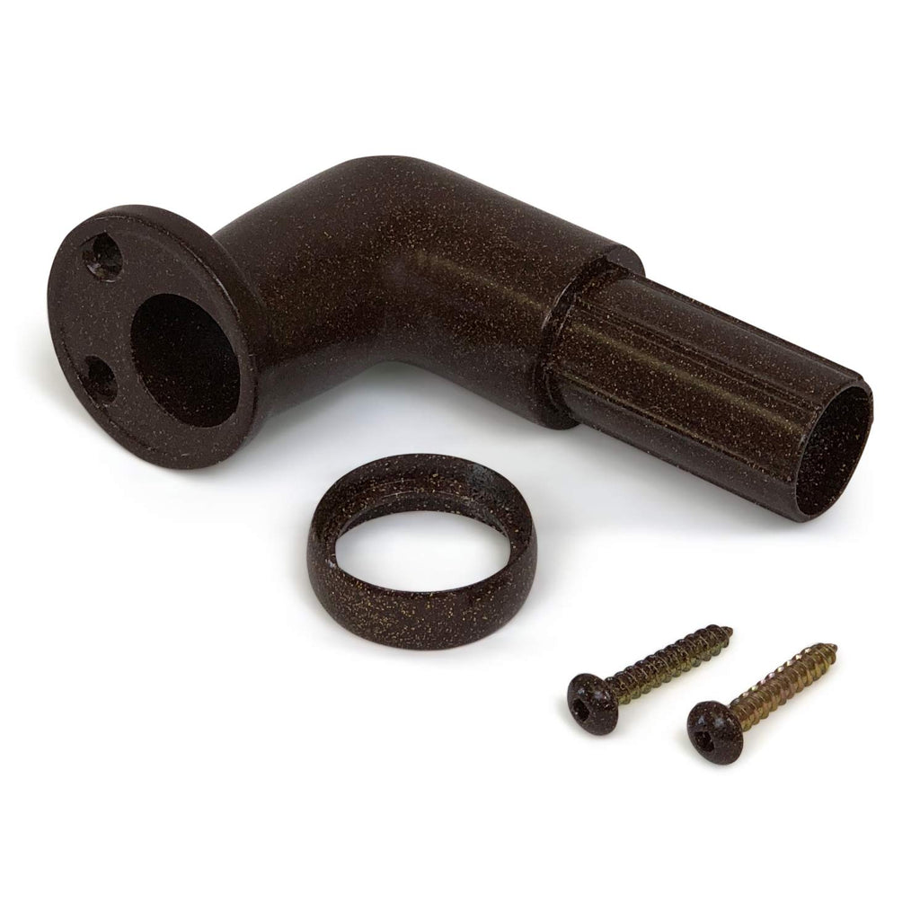 CHR 3' Handrail Section with Returns - Speckled Walnut - Easy to Install Stair Hand Rails - USA Made, ADA Compliant