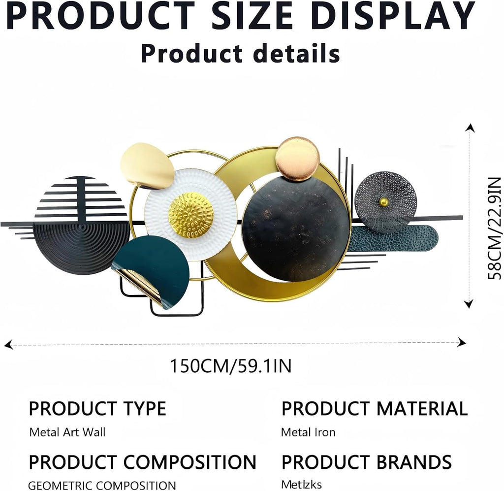 Metal Wall Art,3D Modern Luxury Wall Decor,59×23