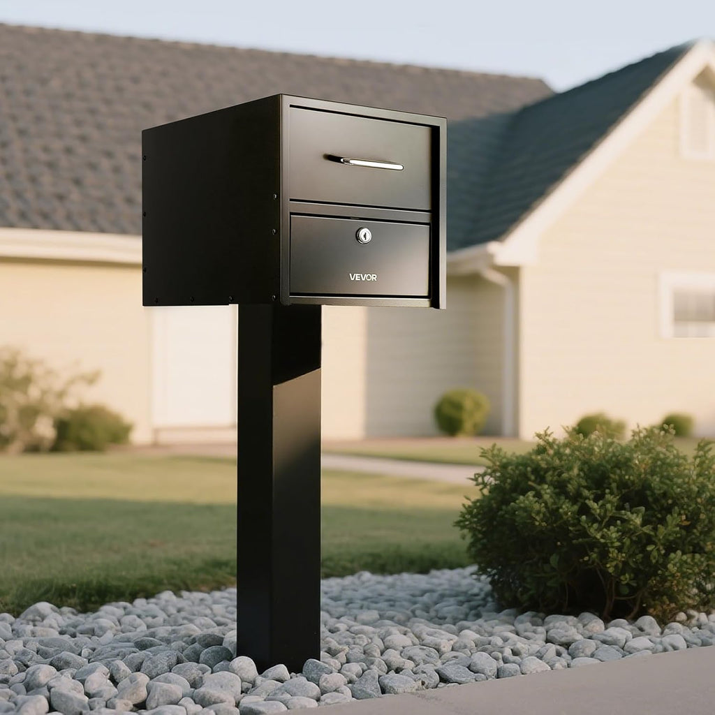 Post Mount Mailbox, Anti-Pry & Anti-Theft Mailboxes Lockable Mail Box with Magnetic Door
