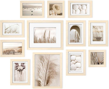 Picture Frame Set 12 Pack, Picture Frames Collage Wall Decor with Two 8x10, Four 5x7, Four 4x6, Two 4x4 for Wall and