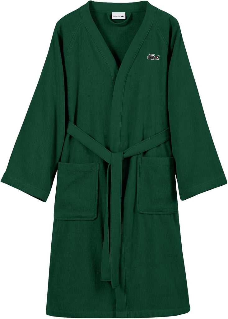 Classic Pique Bath Robe, 100% Soft Cotton Terry, Unisex Adult Bathrobe, Absorbent & Quick Drying, One Size Fits Most
