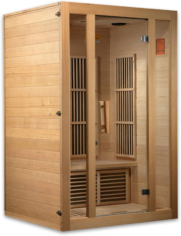 Seattle Carbon Far Infrared Sauna for 2 Persons, Hemlock Wood