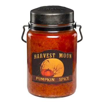 Pumpkin Spice | 26 oz Scented Candle | USA-Poured | Vintage Rustic Jar with Carrying Handle | Warm Autumn Spice