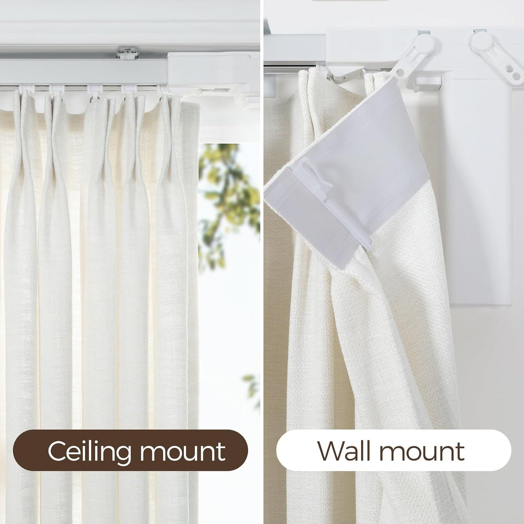 Electric Smart Curtain Track for Ceiling Mount and Wall Mount, 200 Inches Motorized Curtains Rail System Compatible