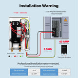 14kW Tankless Water Heater Electric, ORBEK On Demand Instant Hot Water Heater 240V, Max 3.38 GPM