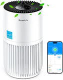 Mini Air Purifier for Bedroom, Smart Filter Air Purifier with App Alexa Control for Pet Hair, Odors,