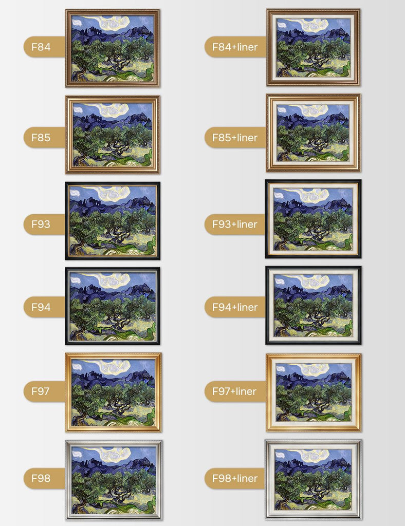Van Gogh Olive Trees Framed, Image Size: 30x24 in