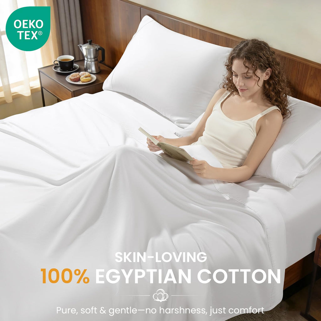 100% Egyptian Cotton King Sheet Set, 1000 Thread Count