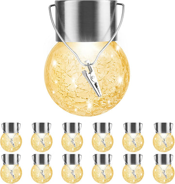 Solar Outdoor Lights Decorative 12 Pack, Hanging Solar Garden Lights Waterproof