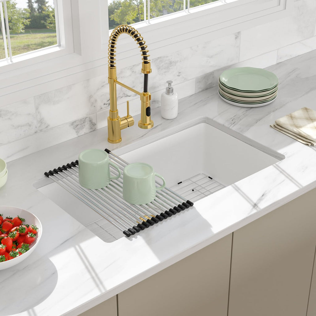 33 Inch White Kitchen Sink Granite Composite