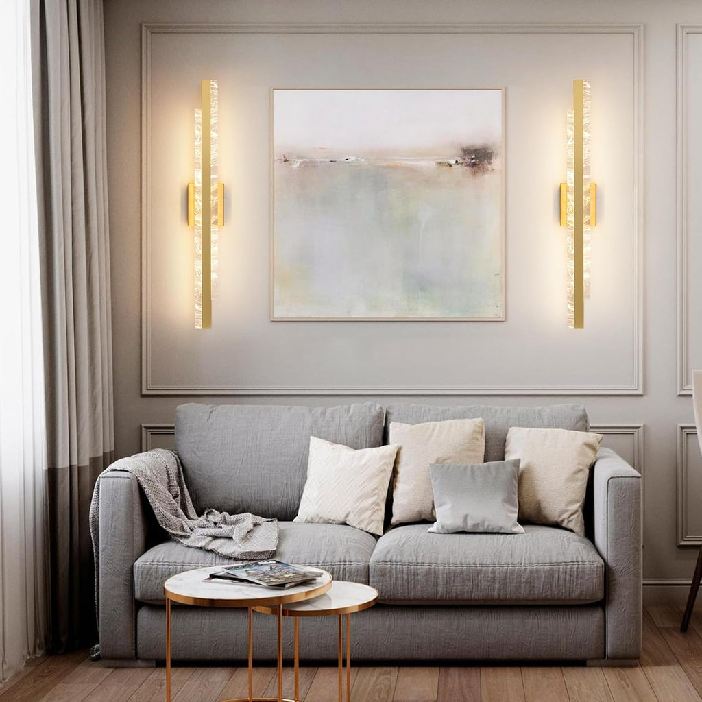 Modern Bathroom Vanity Light: Brushed Gold 32 inch 28W Dimmable LED Bath Bar Light Fixtures Over Mirror - Wall Sconce