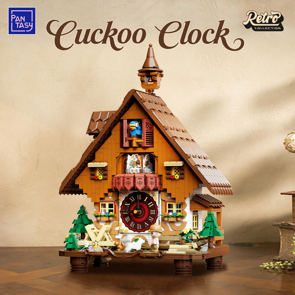 Cuckoo Clock Building Set for Adults, Vintage Chalet Wall Clock