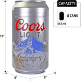 Coors Light Mini Fridge - Refrigerator for Bedroom Office, Portable Table Top Beverage Cooler, 12V 110V Refrigerador