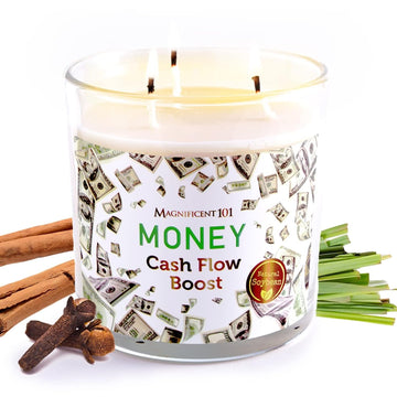 Clove Money Glass Candle for Boost Your Cash Flow, 3-Wick