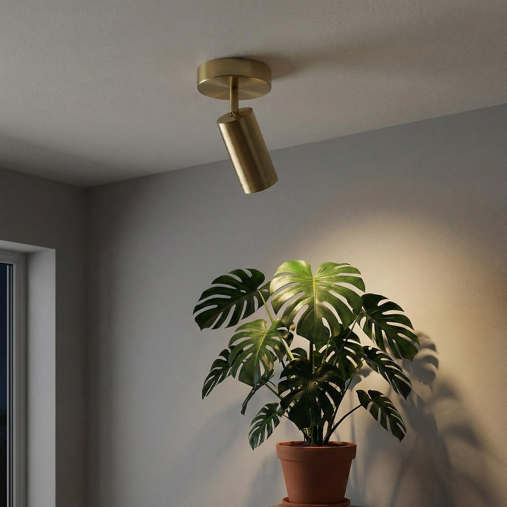 Solid Copper Gold Dimmable Indoor Ceiling Spotlight Directional 9W
