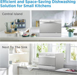 MDC22P2ASS Countertop Dishwasher, 6 Place Settings & 6+2 Washing Cycles Portable Dishwashers, Dish Washer for Dorm