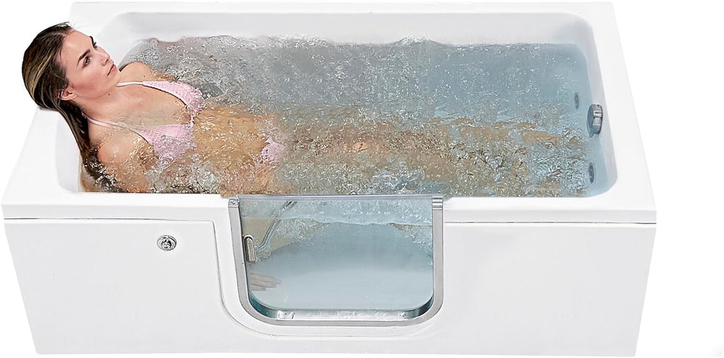 Ella Laydown 30x60 Hydro Massage Walk in Bathtub Right Drain