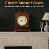 Shinoske Mantel Clock Battery Operated with Hidden Safe,Secret Compartment for Cash,Jewelry,Rings,Watches,Vintage