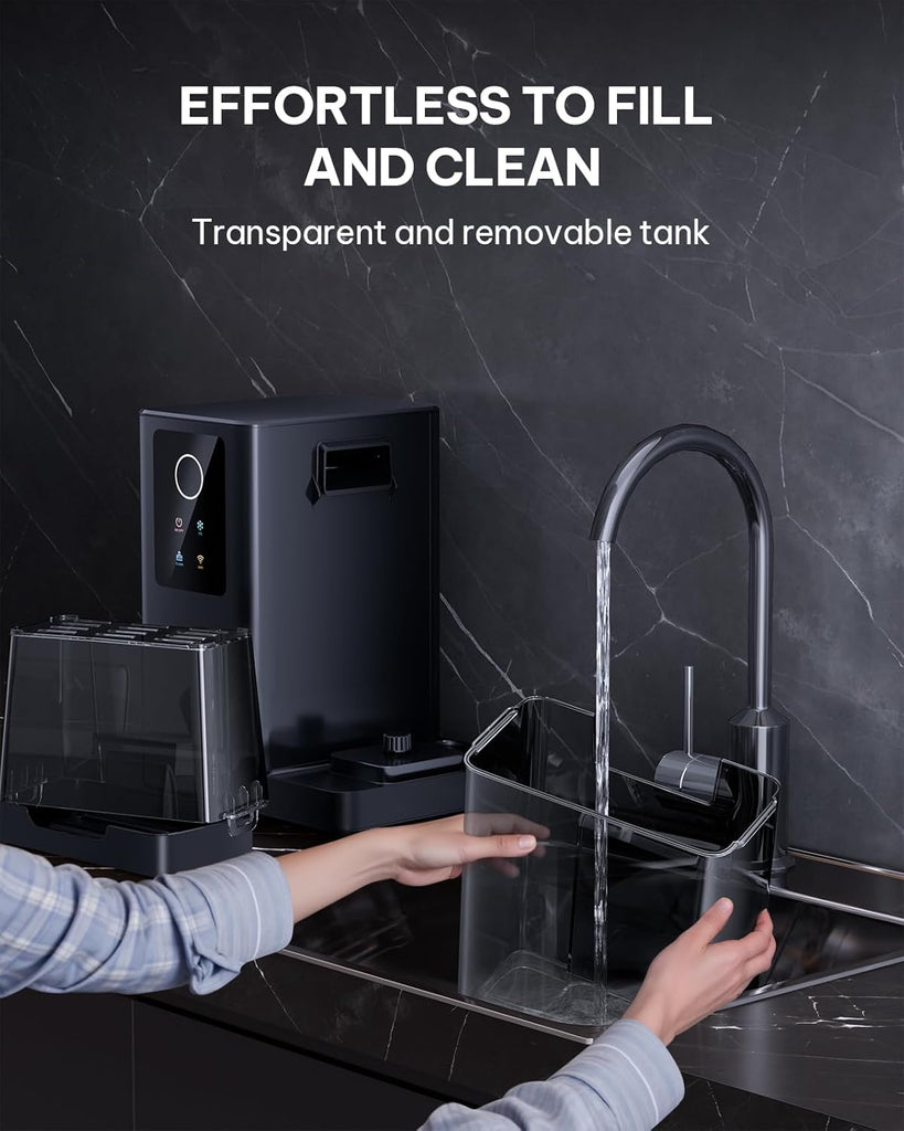 Nugget Ice Maker Countertop with APP & Voice Control, Self Cleaning Ice Machine with 3L Large Water Tank, 40 lbs/24H