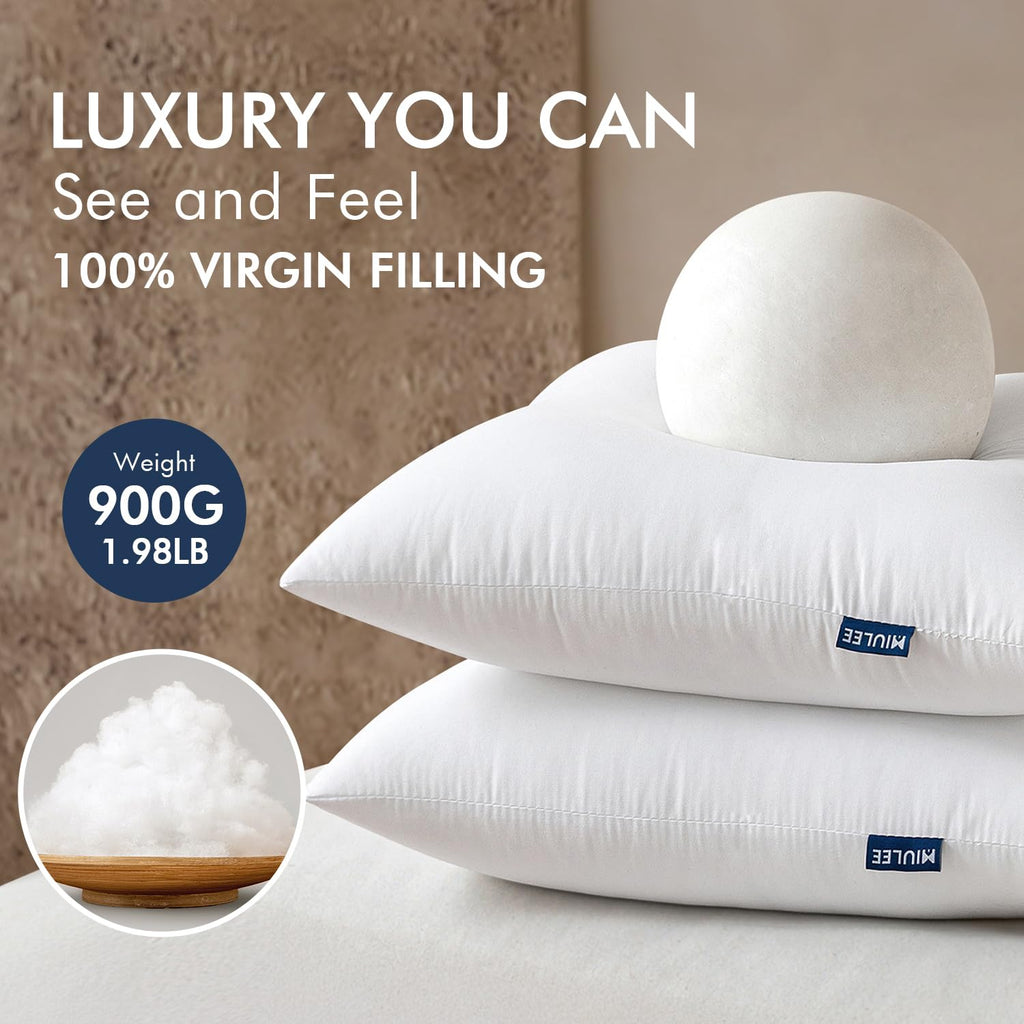 26x26 Euro Pillow Inserts 2 Pack, Throw Pillows for Couch Bed