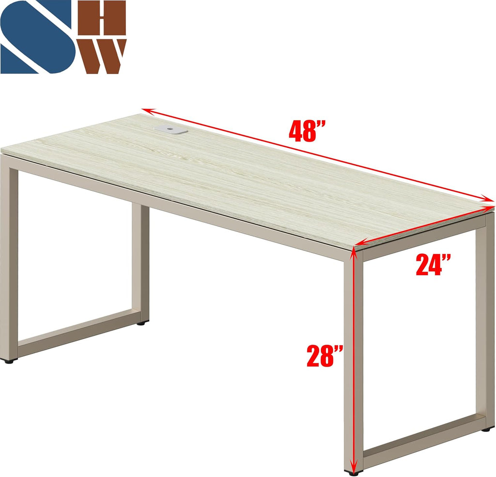 48-Inch Commercial-Grade Office Computer Desk, Maple