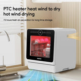 Portable Dishwashers for Camping and Home with 5l Water Tank, Hose, LED Light, 10 Wash Programs, Baby Care Mode