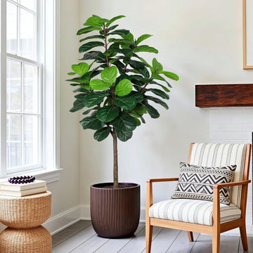 5Ft Artificial Fiddle Leaf Fig Tree Indoor Decor