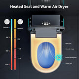 Smart Toilet with Auto Open/Close Lid, Bidet Toilet Pump-assisted, Blackout Flush, Heated Seat, Dual Auto Flush