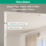 24x36 Beveled Wall Mirror Decorative, Bathroom Vanity Mirrored with 1" Beveled Edge, Shatterproof Modern Frameless