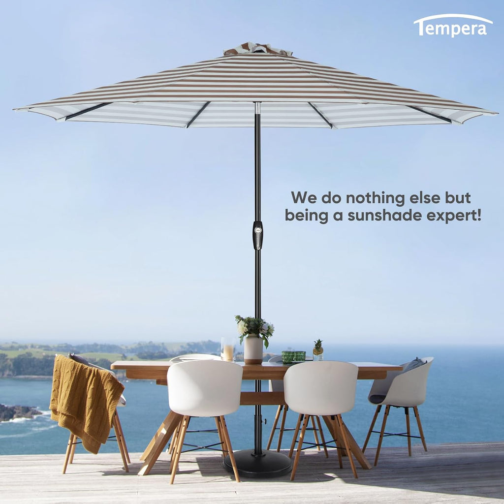 Patio Market Outdoor Table Umbrella with Auto Tilt and Crank
