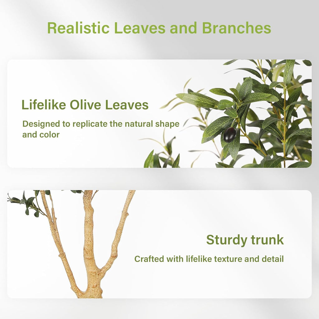 Faux Olive Tree 7ft with Planter Home Indoor Decor