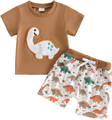 Toddler Baby Boy Summer Clothes Short Sleeve T-Shirt Tops Shorts Set 2Pcs Casual Outfit