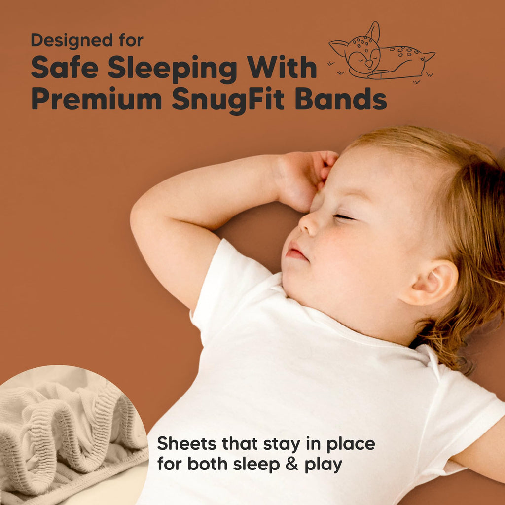 Pack and Play Sheets Fitted 2pk Mini Crib Sheet, Rust