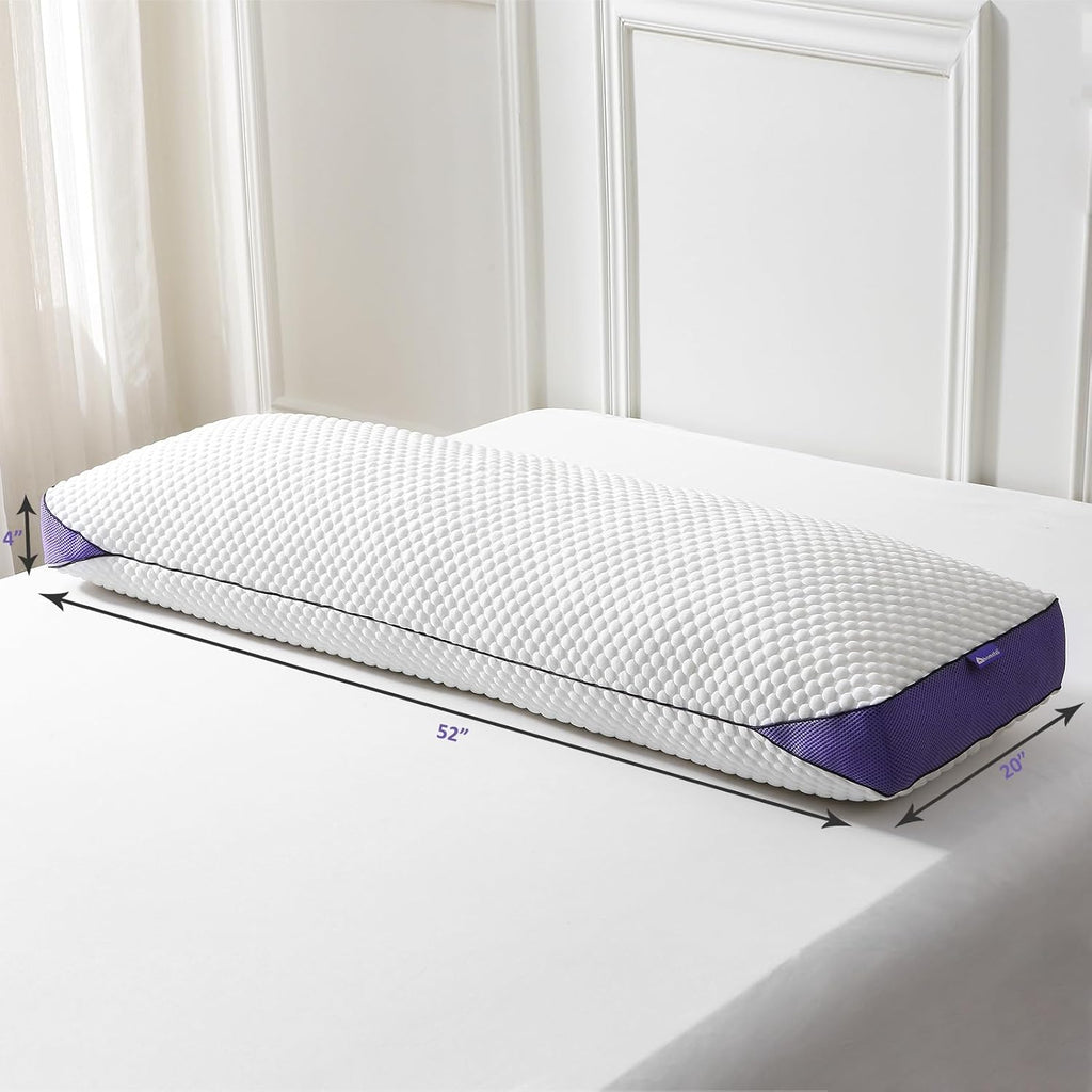 Cooling Adjustable Shredded Memory Foam Body Pillow, 20x52, 1 Pack | Adjustable fill and a cooling washable cover