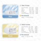 Oversized King Duvet Insert Comforter Down Alternative Filling Cotton Shell All Season Hypoallergeni