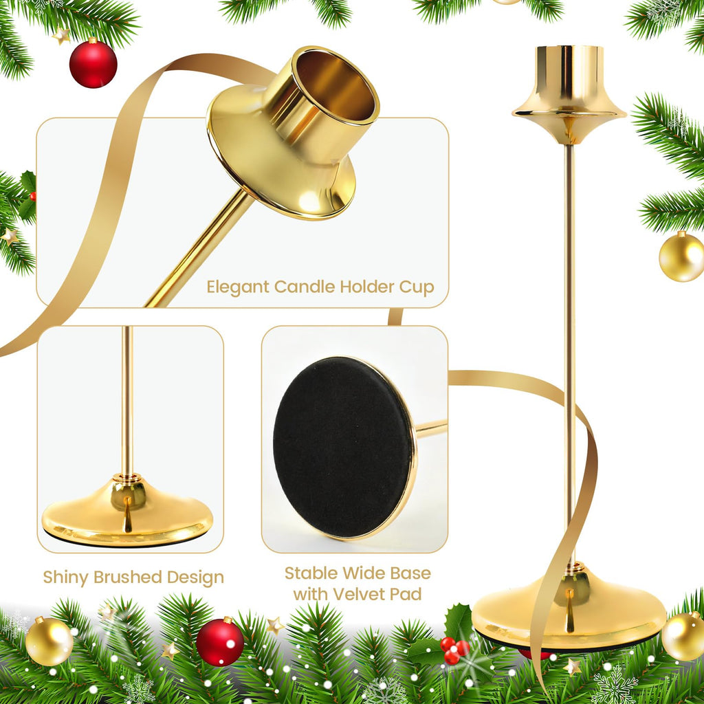 Weighted Candlestick Holders Candle Stick Holder for Candlesticks, Vintage Metal Candelabra Candlestick Holders