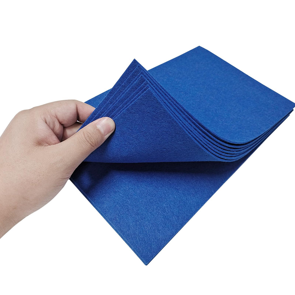 Stiff Felt Sheets 2mm Thick Felt Fabric for Crafts Blue 7"x11.3"
