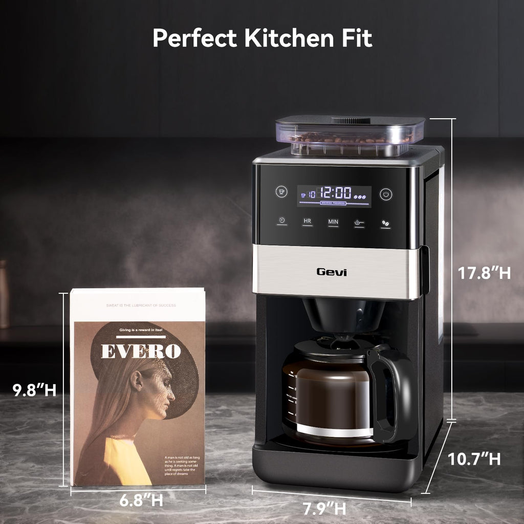 10-Cup Grind & Brew Coffee Maker, Touch Screen, Programmable Brew