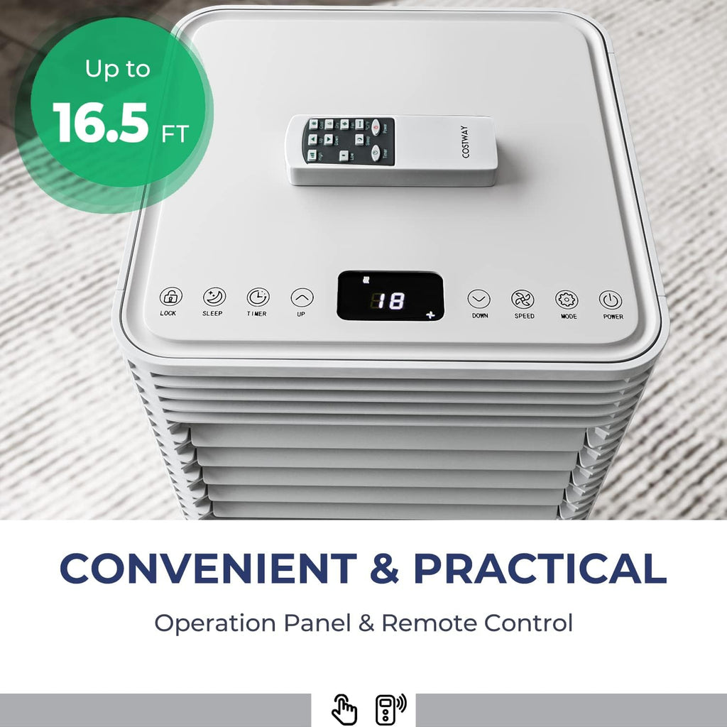 Portable Air Conditioner, 10000BTU AC Cooling for Room Spaces up to 350sq.ft, with Remote Control