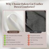 Luxury Down Feather Fiber Comforter Oversized Queen