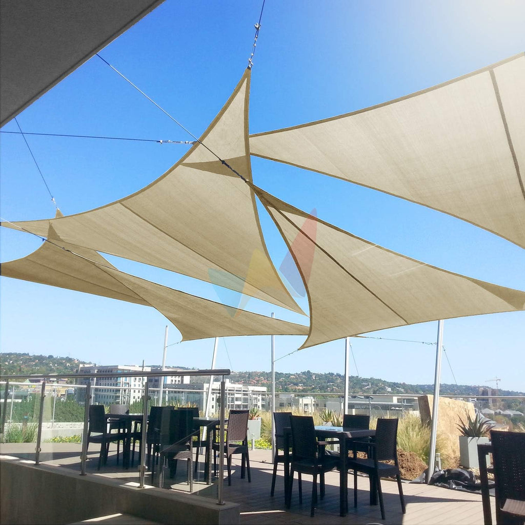 11' x 11' x 11' Sun Shade Sail Equilateral Triangle Outdoor Canopy Cover with Hardware Kit UV Block for Backyard