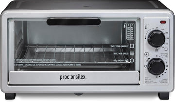 4 Slice Countertop Toaster Oven, Multi-Function with Bake, Toast and Broiler, 1100 Watts, 30 min tim