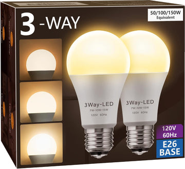 Light Bulbs, 3 Way Light Bulbs 50 100 150W Equivalent 3000K
