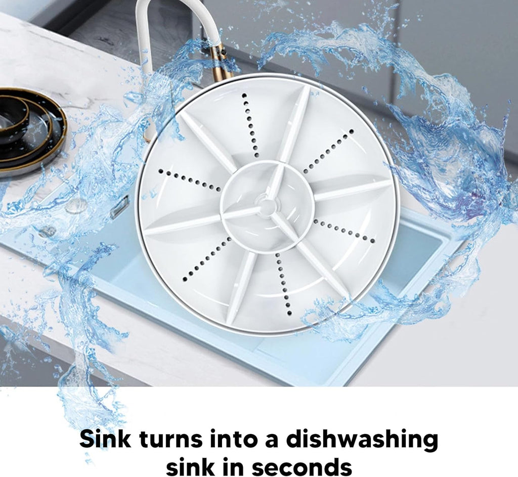 Portable Countertop Dishwasher Compact Dishwashers with Timed Off Sink Dishwasher Portable Cordless Dishwasher for Fruit Vegetable Washing Home Travel Use Apartments RV