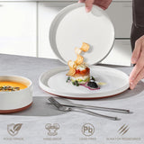 Plates and Bowls Sets, 12 Pieces Stoneware Dinnerware Set for 4, Modern Kitchen Dinner Set Ceramic Dishware Dishes Set