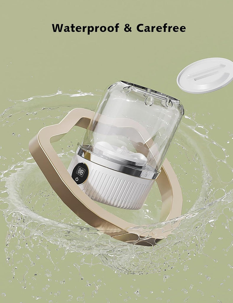 Portable Washing Machine, Rechargeable Cordless Compact Travel Washers for camping, Underwear Washer Portable Washer